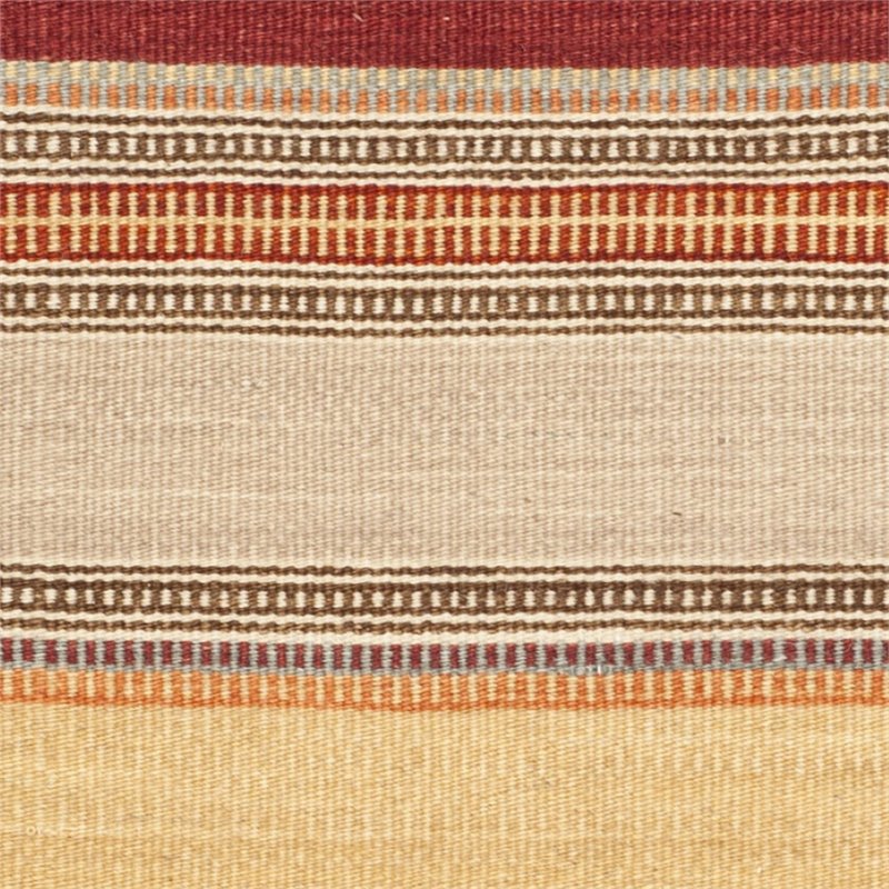 Safavieh Striped Kilim 3' X 5' Hand Woven Wool Pile Rug in Green