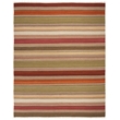 Safavieh Striped Kilim 8' X 10' Hand Woven Wool Pile Rug in Green