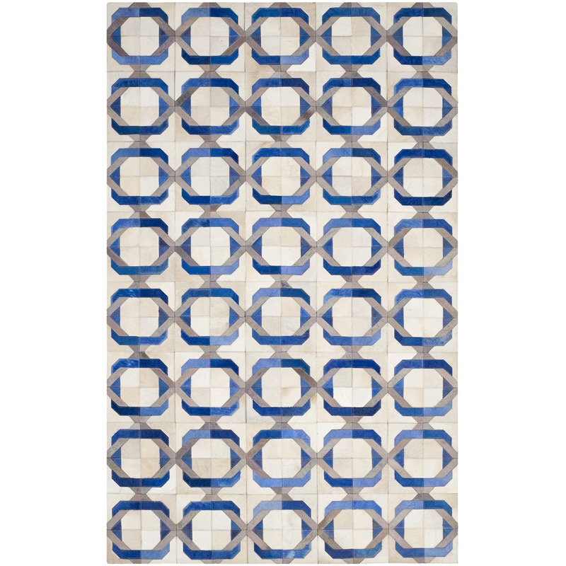 Safavieh Studio Leather 5' X 8' Hand Woven Leather Rug in Ivory