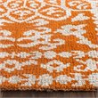 Safavieh Stone Wash 6' Round Hand Knotted Rug in Copper