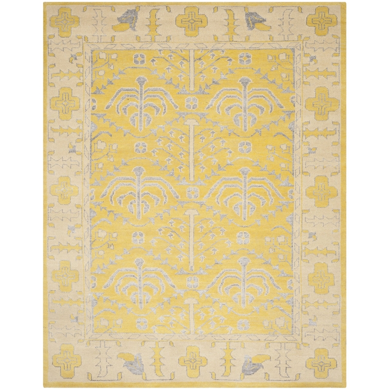 Safavieh Stone Wash 10' X 14' Hand Knotted Rug in Yellow
