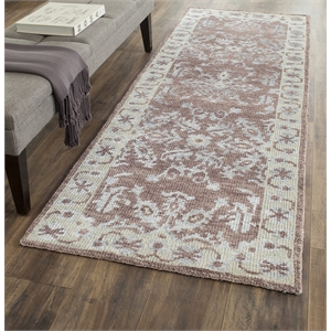 Safavieh Stone Wash 2'6&quot X 8' Hand Knotted Rug in Charcoal