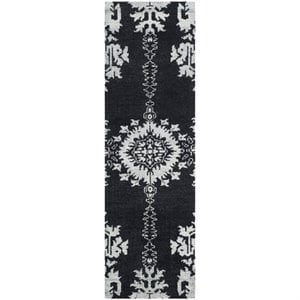 Safavieh Stone Wash 2'6&quot X 8' Hand Knotted Rug in Charcoal