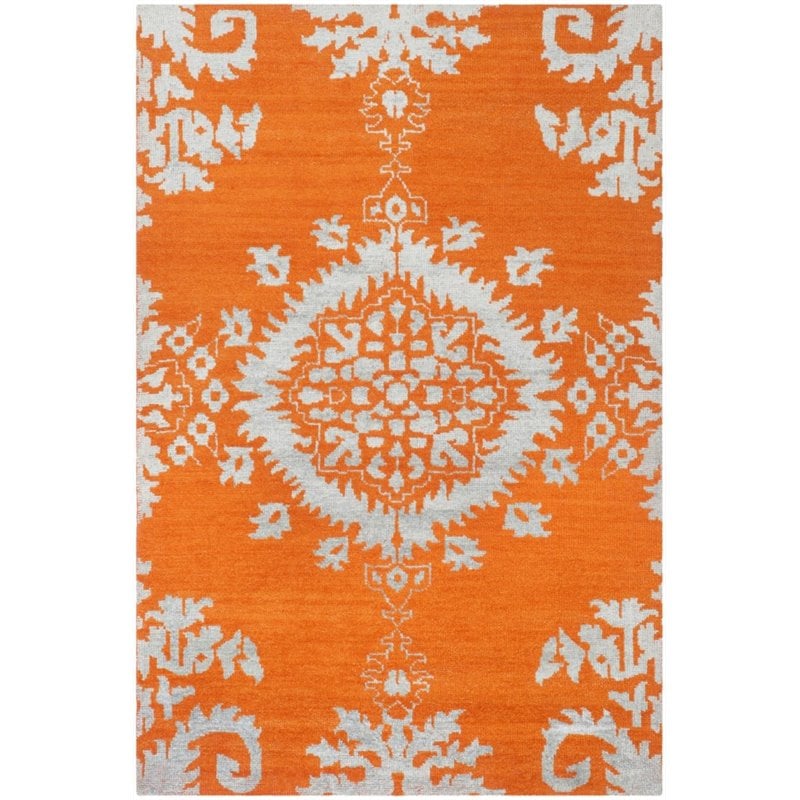 Safavieh Stone Wash 9' X 12' Hand Knotted Rug in Gold