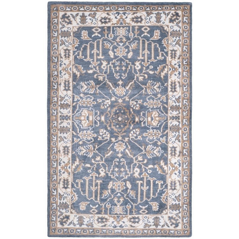 Safavieh Stone Wash 5' X 8' Hand Knotted Rug in Blue and Ivory