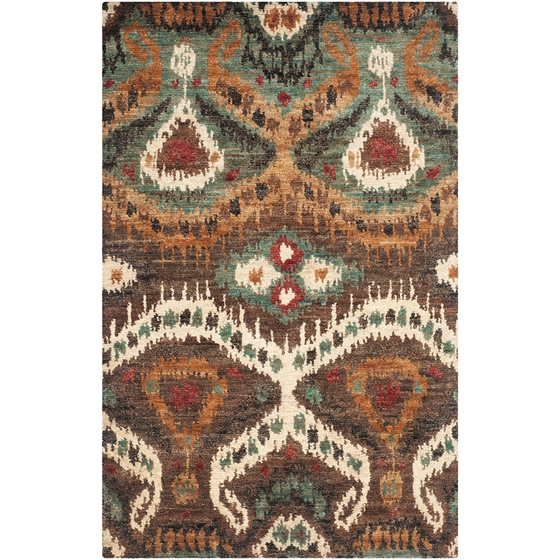 Safavieh Tangier 4' X 6' Hand Knotted Wool and Jute Rug in White