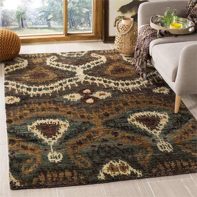 Safavieh Tangier 5' X 8' Hand Knotted Wool and Jute Rug in White