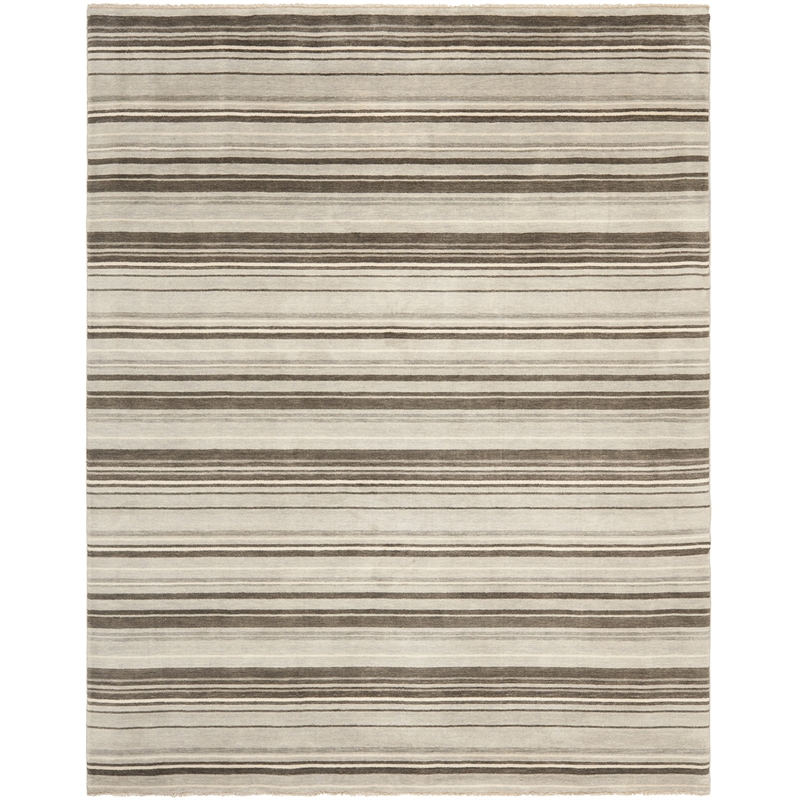Safavieh Tibetan 8' X 10' Hand Knotted Wool Rug in Silver