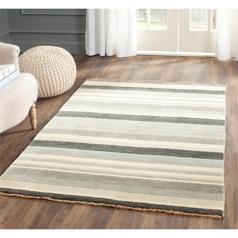 Safavieh Tibetan 5' X 8' Hand Knotted Wool Rug in Gray