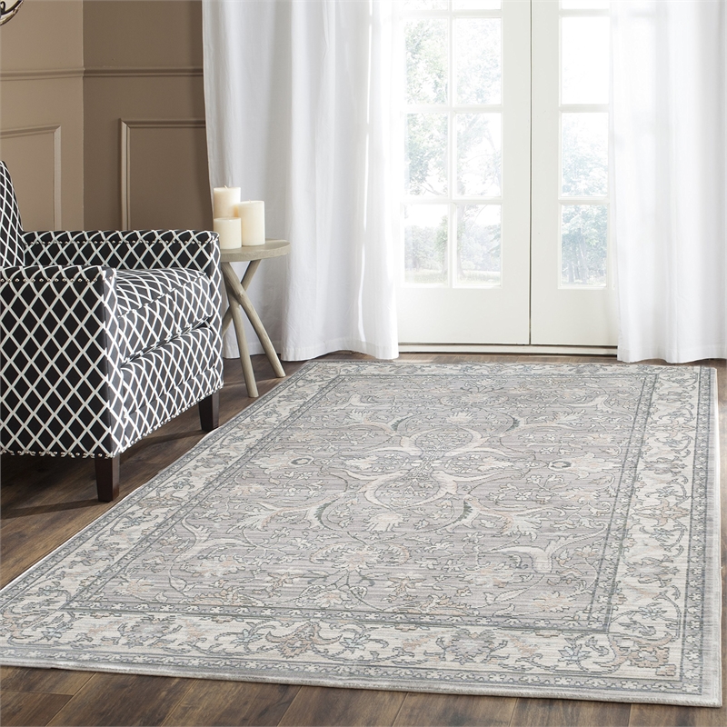 Safavieh Valencia 3' X 5' Power Loomed Rug in Mauve and Cream