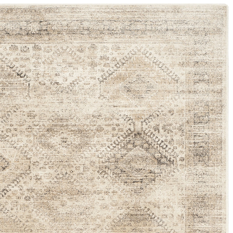 Safavieh Vintage 2' X 3' Power Loomed Viscose Pile Rug in Stone