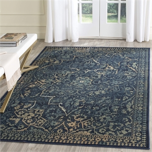 Safavieh Vintage 2' X 3' Power Loomed Rug in Blue and Yellow