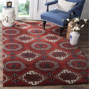 Safavieh Wyndham 7' Square Power Loomed Acrylic Rug in Red