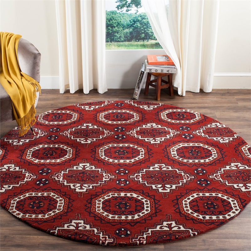 Safavieh Wyndham 8' X 10' Power Loomed Acrylic Rug in Red