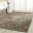 Safavieh Wyndham 6' X 9' Power Loomed Acrylic Rug in Blue and Rust