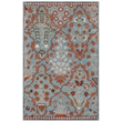 Safavieh Wyndham 6' X 9' Power Loomed Acrylic Rug in Blue and Rust