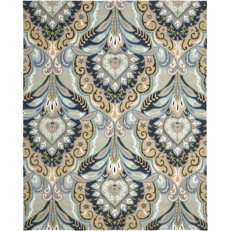 Safavieh Wyndham 10' X 14' Power Loomed Acrylic Rug in Blue
