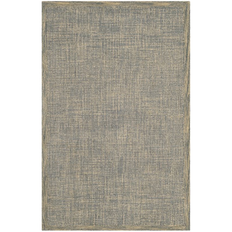 Safavieh Abstract 4' X 6' Hand Tufted Wool Rug in Gold and Gray