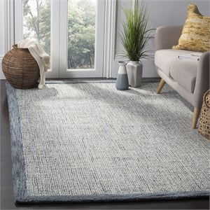 Safavieh Abstract 4' X 6' Hand Tufted Wool Rug in Navy and Ivory