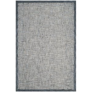 Safavieh Abstract 6' X 9' Hand Tufted Wool Rug in Navy and Ivory