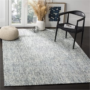 Safavieh Abstract 4' X 6' Hand Tufted Wool Rug in Blue and Charcoal