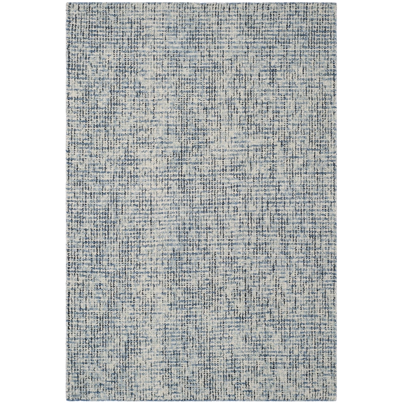 Safavieh Abstract 4' X 6' Hand Tufted Wool Rug in Blue and Charcoal