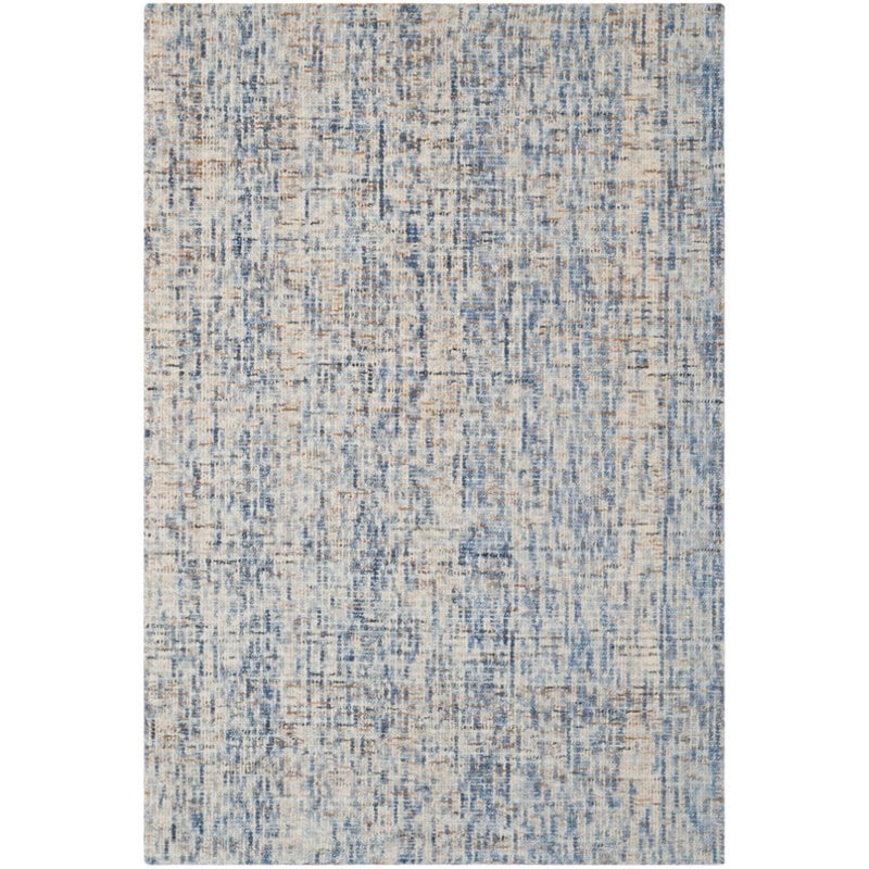 Safavieh Abstract 4' X 6' Hand Tufted Wool Rug in Dark Blue and Rust