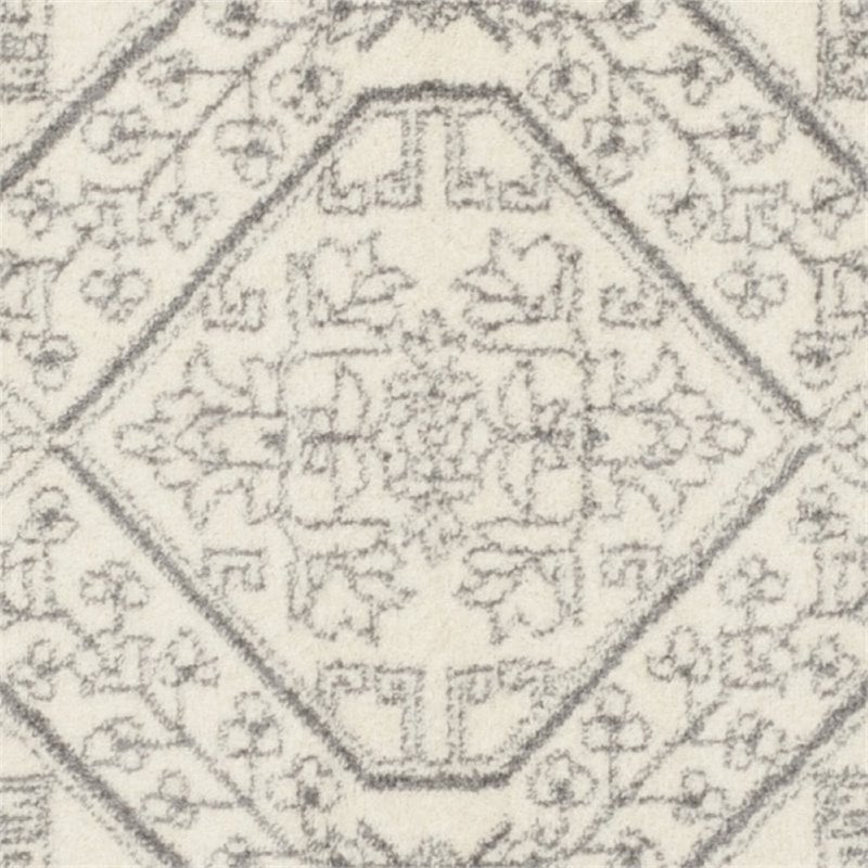 Safavieh Adirondack 9' X 9' Round Rug in Ivory and Silver