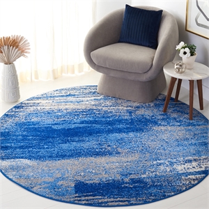 Safavieh Adirondack 8' X 8' Round Rug in Silver and Blue