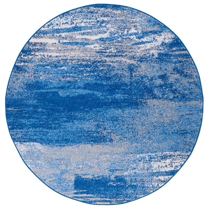 Safavieh Adirondack 8' X 8' Round Rug in Silver and Blue