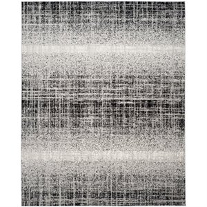 Safavieh Adirondack 4' X 4' Round Rug in Silver and Black