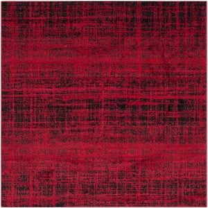 Safavieh Adirondack 4' X 4' Square Rug in Red and Black