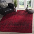 Safavieh Adirondack 4' X 4' Square Rug in Red and Black