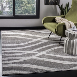 Safavieh Adirondack 6' X 9' Rug in Charcoal and Ivory