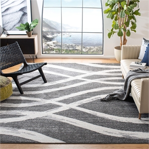 Safavieh Adirondack 9' X 12' Rug in Charcoal and Ivory