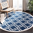 Safavieh Amherst 7' X 7' Round Rug in Navy and Beige