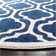 Safavieh Amherst 7' X 7' Round Rug in Navy and Beige