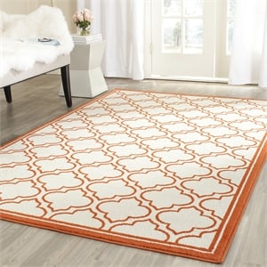 Safavieh Amherst 5' X 5' Square Rug in Ivory and Orange