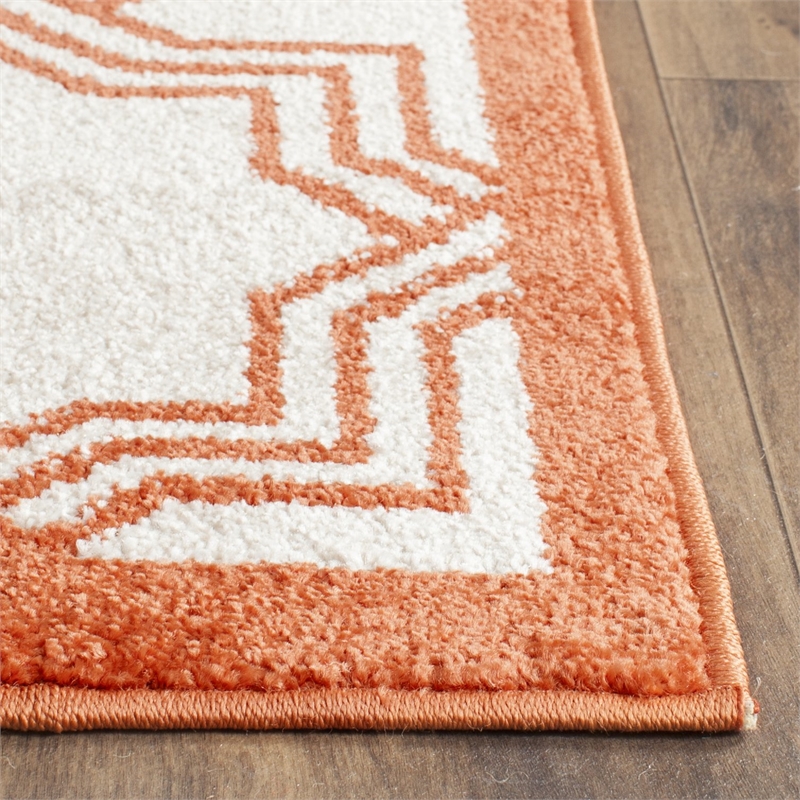 Safavieh Amherst 3' X 5' Rug in Ivory and Orange