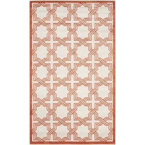 Safavieh Amherst 5' X 8' Rug in Ivory and Orange