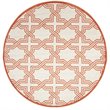 Safavieh Amherst 7' X 7' Round Rug in Ivory and Orange