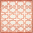 Safavieh Amherst 7' X 7' Square Rug in Ivory and Orange