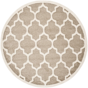 Safavieh Amherst 9' X 9' Round Rug in Wheat and Beige