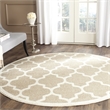 Safavieh Amherst 9' X 9' Round Rug in Wheat and Beige
