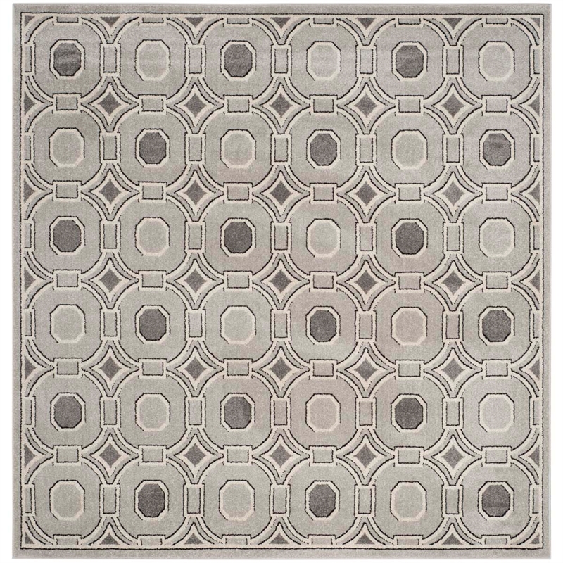 Safavieh Amherst 7' X 7' Square Rug in Light Gray and Ivory