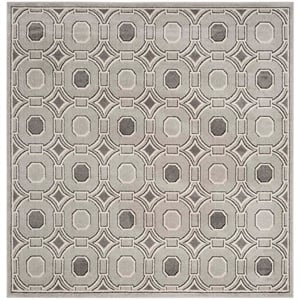 Safavieh Amherst 7' X 7' Square Rug in Light Gray and Ivory