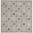 Safavieh Amherst 7' X 7' Square Rug in Light Gray and Ivory
