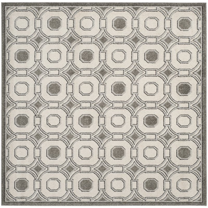 Safavieh Amherst 7' X 7' Square Rug in Ivory and Gray