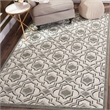 Safavieh Amherst 3' X 5' Polypropylene Power Loomed Rug in Ivory and Gray