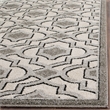 Safavieh Amherst 3' X 5' Polypropylene Power Loomed Rug in Ivory and Gray
